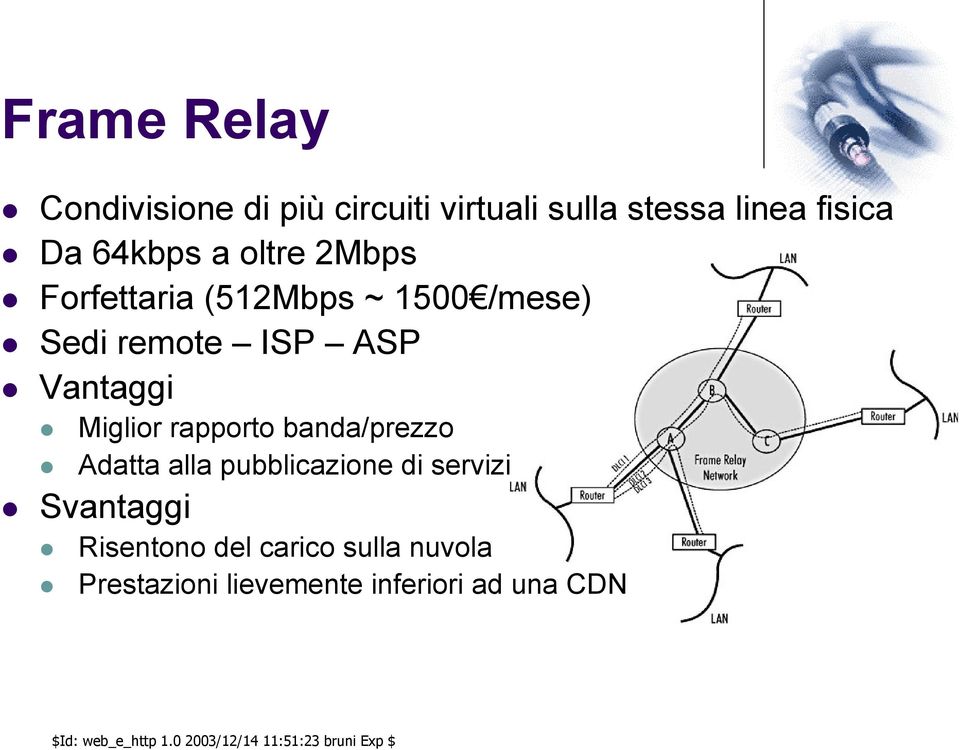 remote ISP ASP Miglior rapporto banda/prezzo Adatta alla pubblicazione di