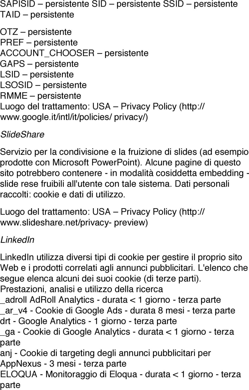 Alcune pagine di questo sito potrebbero contenere - in modalità cosiddetta embedding - slide rese fruibili all'utente con tale sistema. Dati personali raccolti: cookie e dati di utilizzo. www.