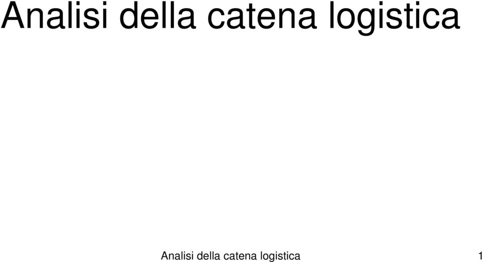 logistica  