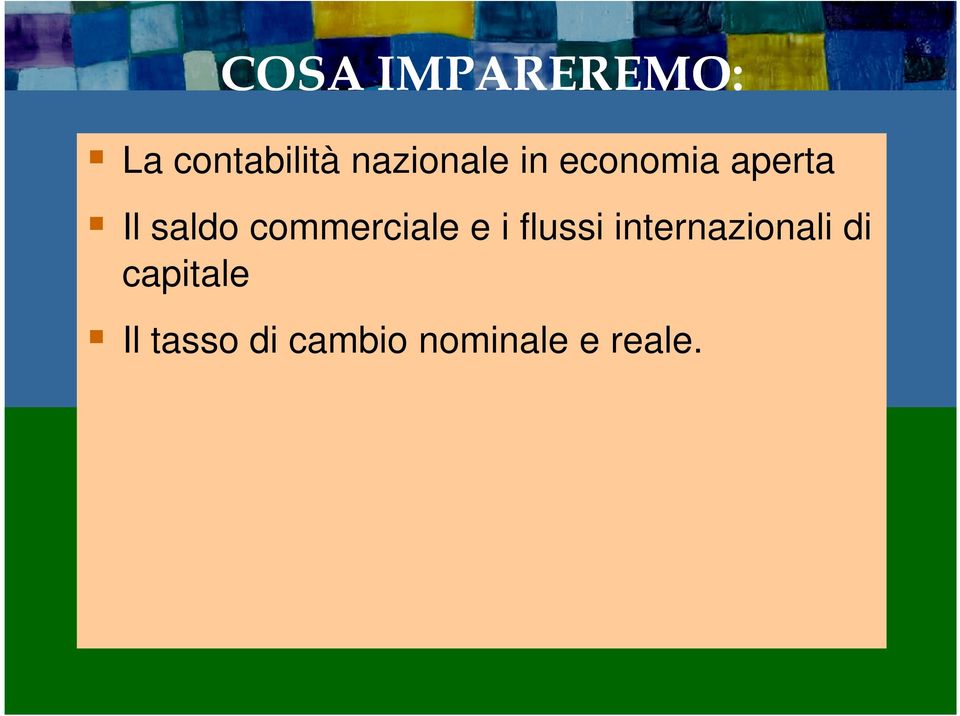 commerciale e i flussi internazionali