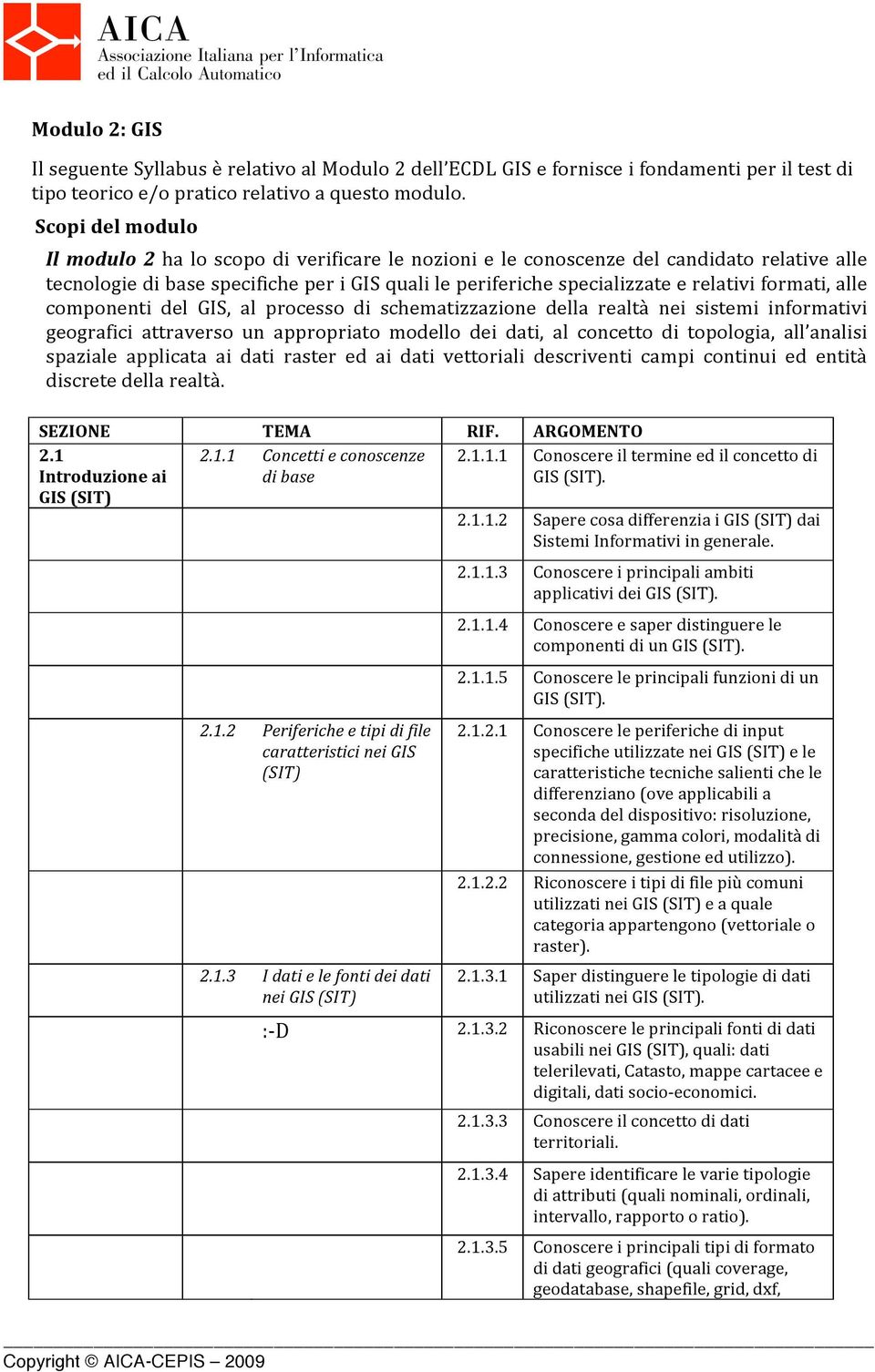 formati, alle componenti del GIS, al processo di schematizzazione della realtà nei sistemi informativi geografici attraverso un appropriato modello dei dati, al concetto di topologia, all analisi