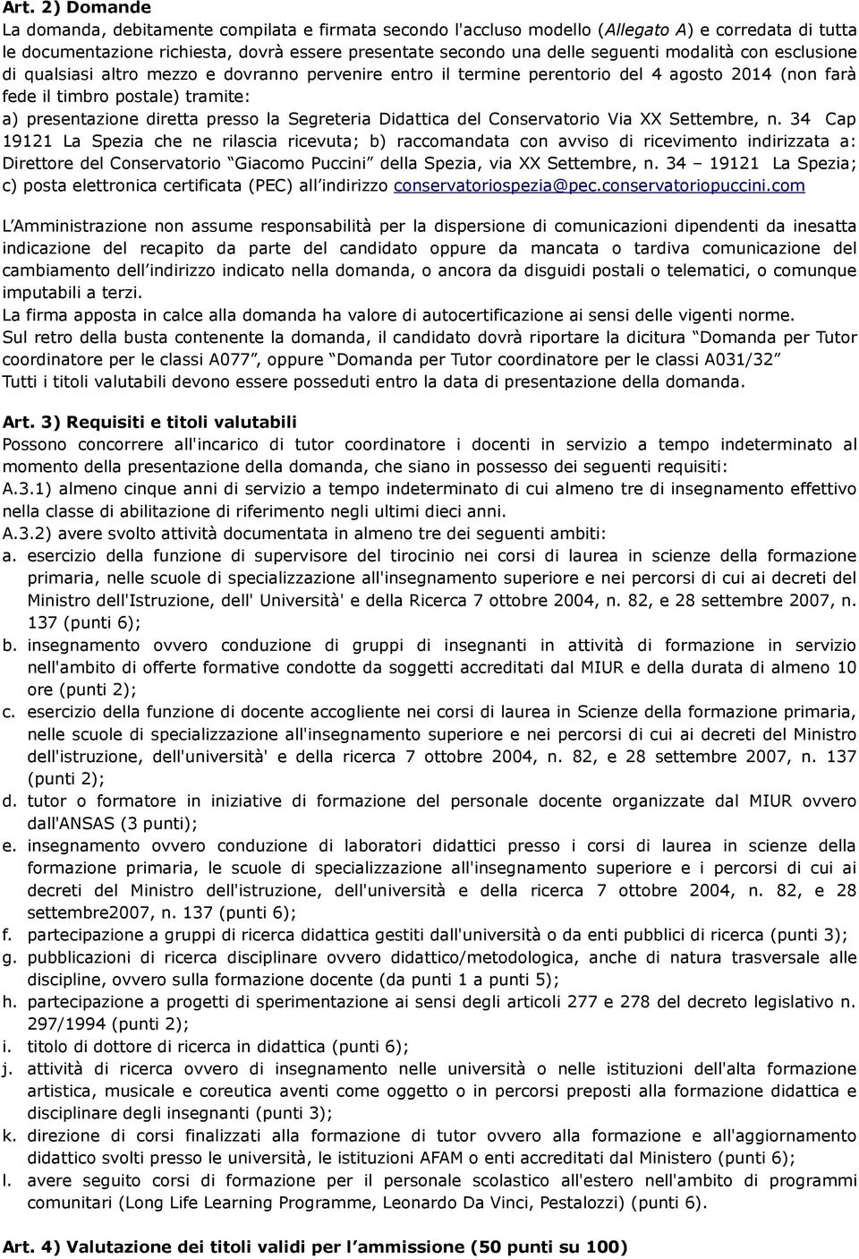 Cnservatri Via XX Settembre, n.