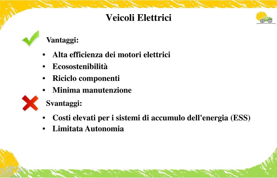 Minima manutenzione Svantaggi: Costi elevati per i