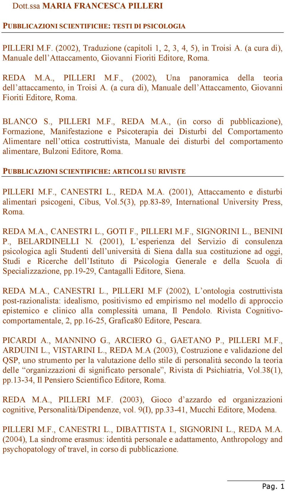 (a cura di), Manuale dell At