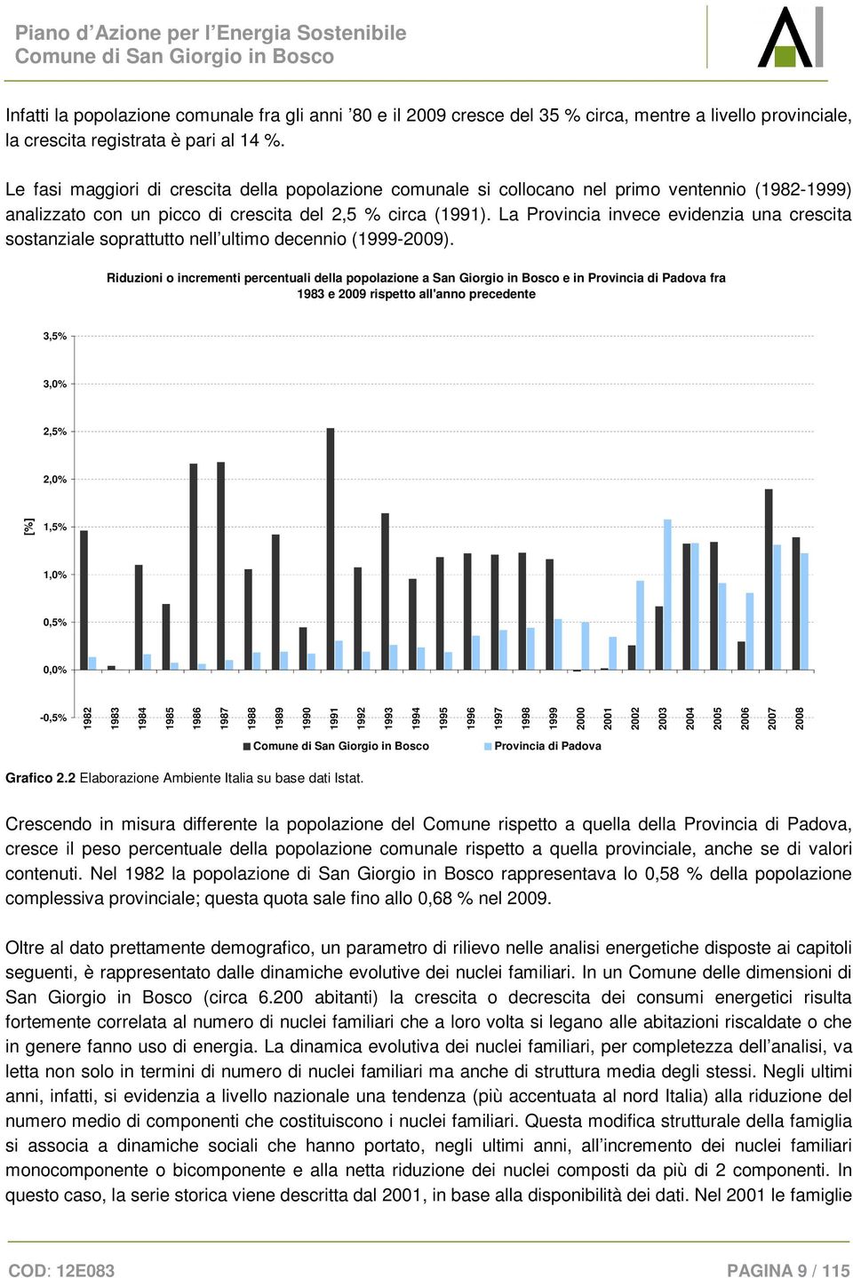 La Provincia invece evidenzia una crescita sostanziale soprattutto nell ultimo decennio (1999-2009).