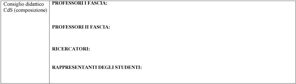 FASCIA: PROFESSORI II FASCIA: