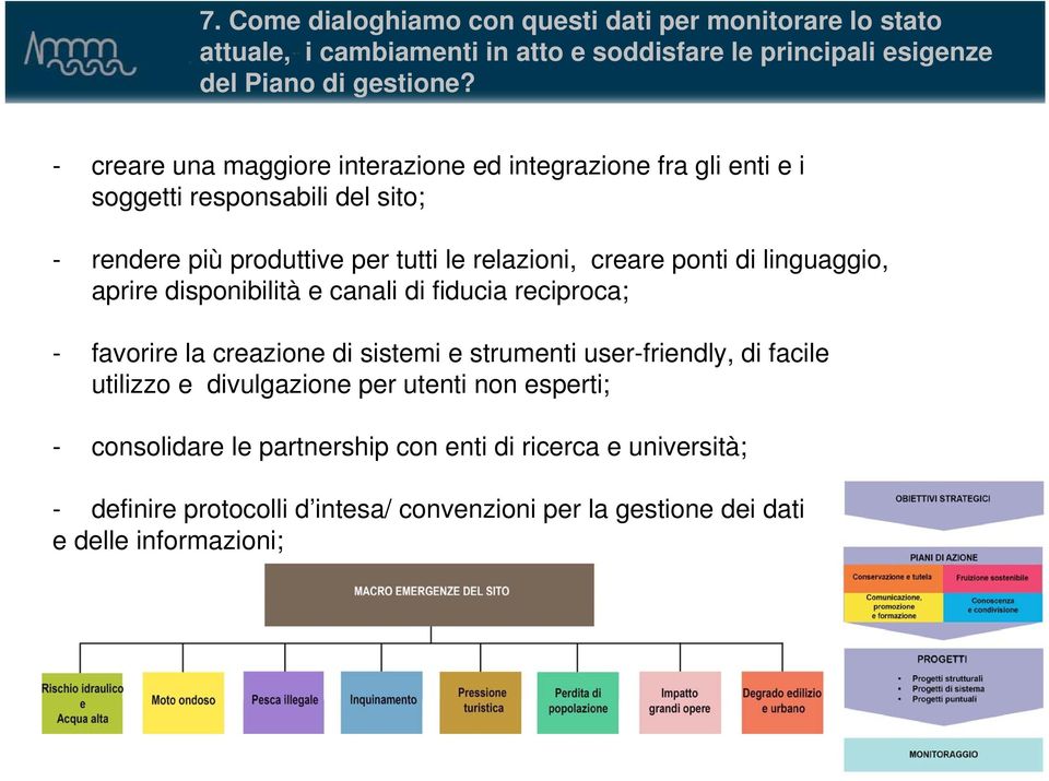 di linguaggio, aprire disponibilità e canali di fiducia reciproca; - favorire la creazione di sistemi e strumenti user-friendly, di facile utilizzo e divulgazione