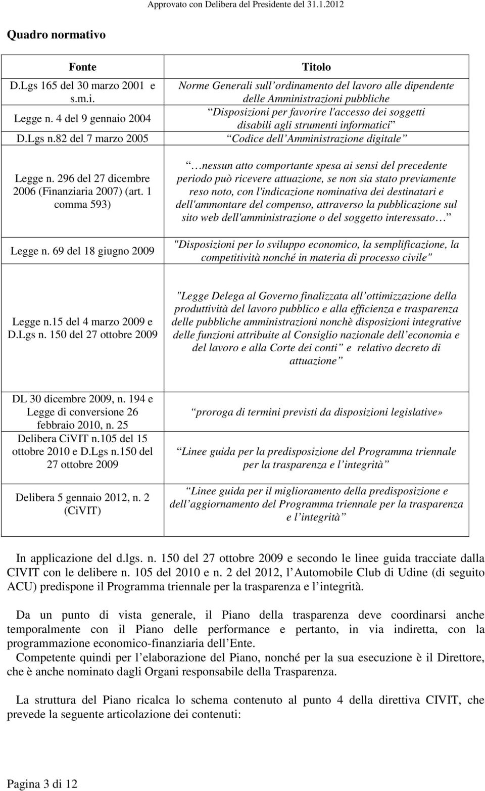 informatici Codice dell Amministrazione digitale nessun atto comportante spesa ai sensi del precedente periodo può ricevere attuazione, se non sia stato previamente reso noto, con l'indicazione