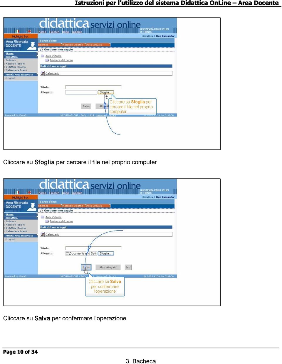 Cliccare su Salva per confermare