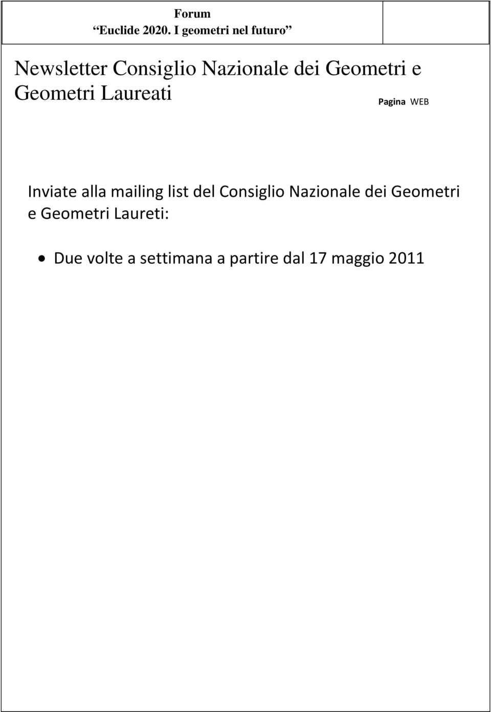 list del Consiglio Nazionale dei Geometri e