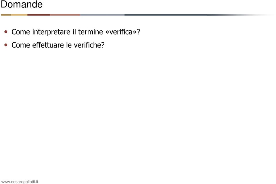 termine «verifica»?