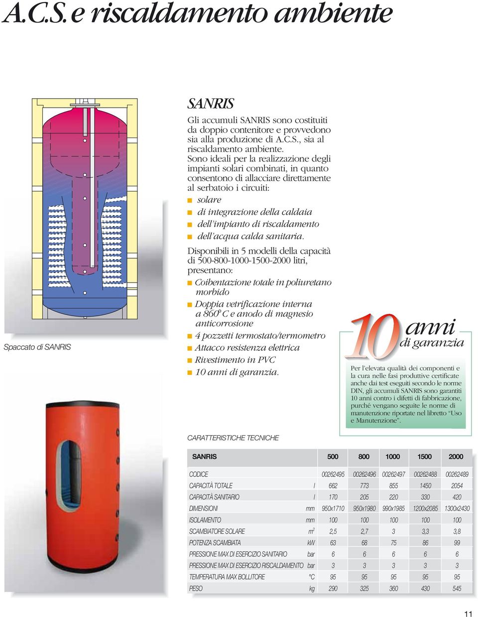 riscaldamento dell acqua calda sanitaria.