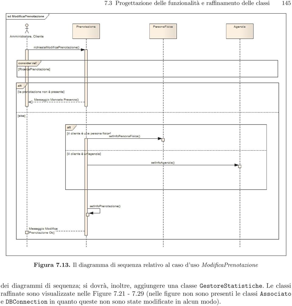 inoltre, aggiungere una classe GestoreStatistiche. Le classi raffinate sono visualizzate nelle Figure 7.