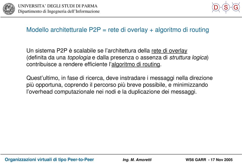 efficiente l algoritmo di routing.