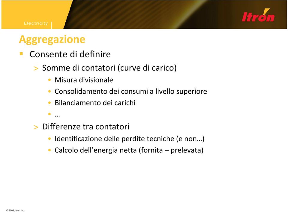 superiore Bilanciamento dei carichi > Differenze tra contatori