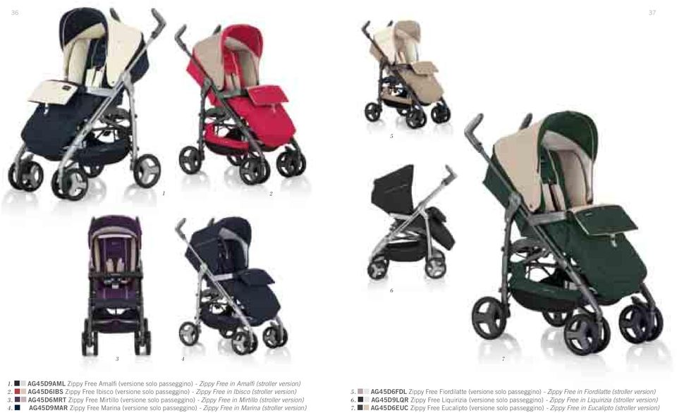 AG45D6MRT Zippy Free Mirtillo (versione solo passeggino) - Zippy Free in Mirtillo (stroller version) 4.