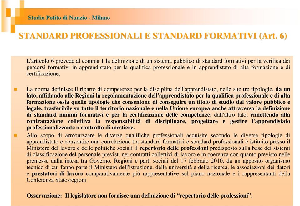 apprendistato di alta formazione e di certificazione.