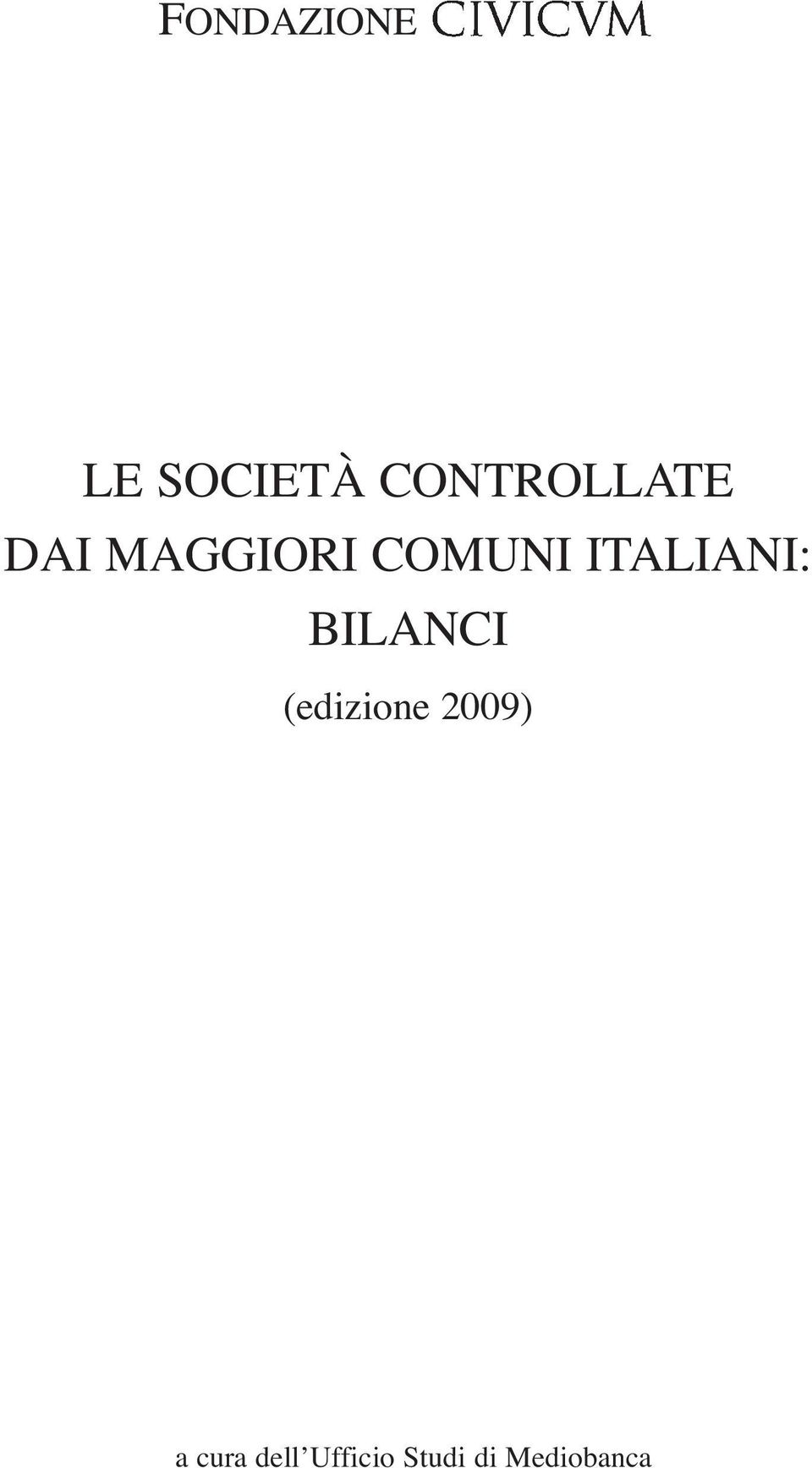 ITALIANI: BILANCI (edizione