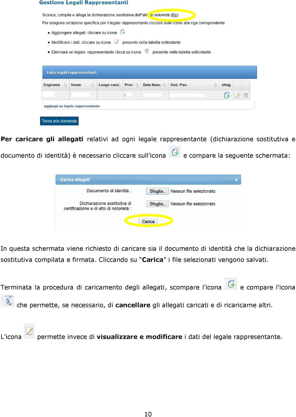 Cliccando su Carica i file selezionati vengono salvati.