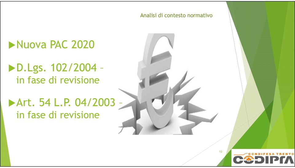 102/2004 in fase di revisione