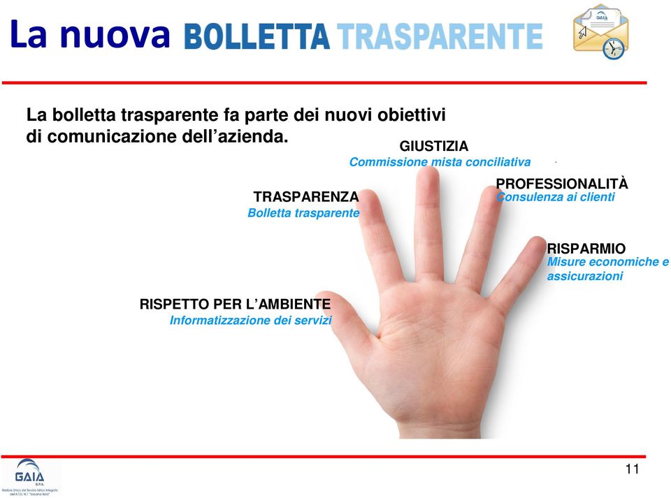 TRASPARENZA Bolletta trasparente GIUSTIZIA Commissione mista conciliativa