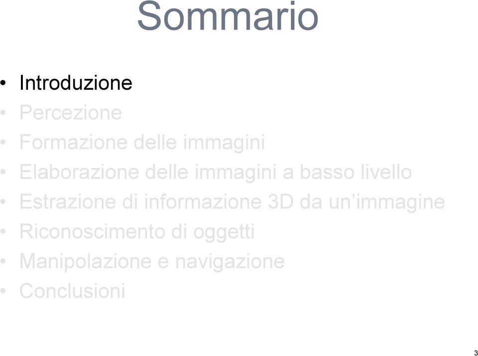 Estrazione di informazione 3D da un immagine