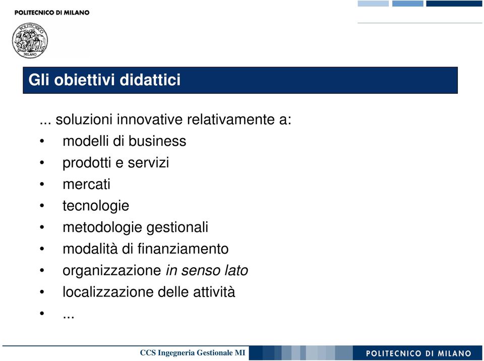 business prodotti e servizi mercati tecnologie metodologie