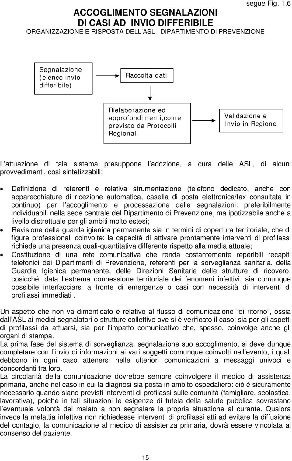 l adozione, a cura delle ASL, di alcuni provvedimenti, così sintetizzabili: Definizione di referenti e relativa strumentazione (telefono dedicato, anche con apparecchiature di ricezione automatica,