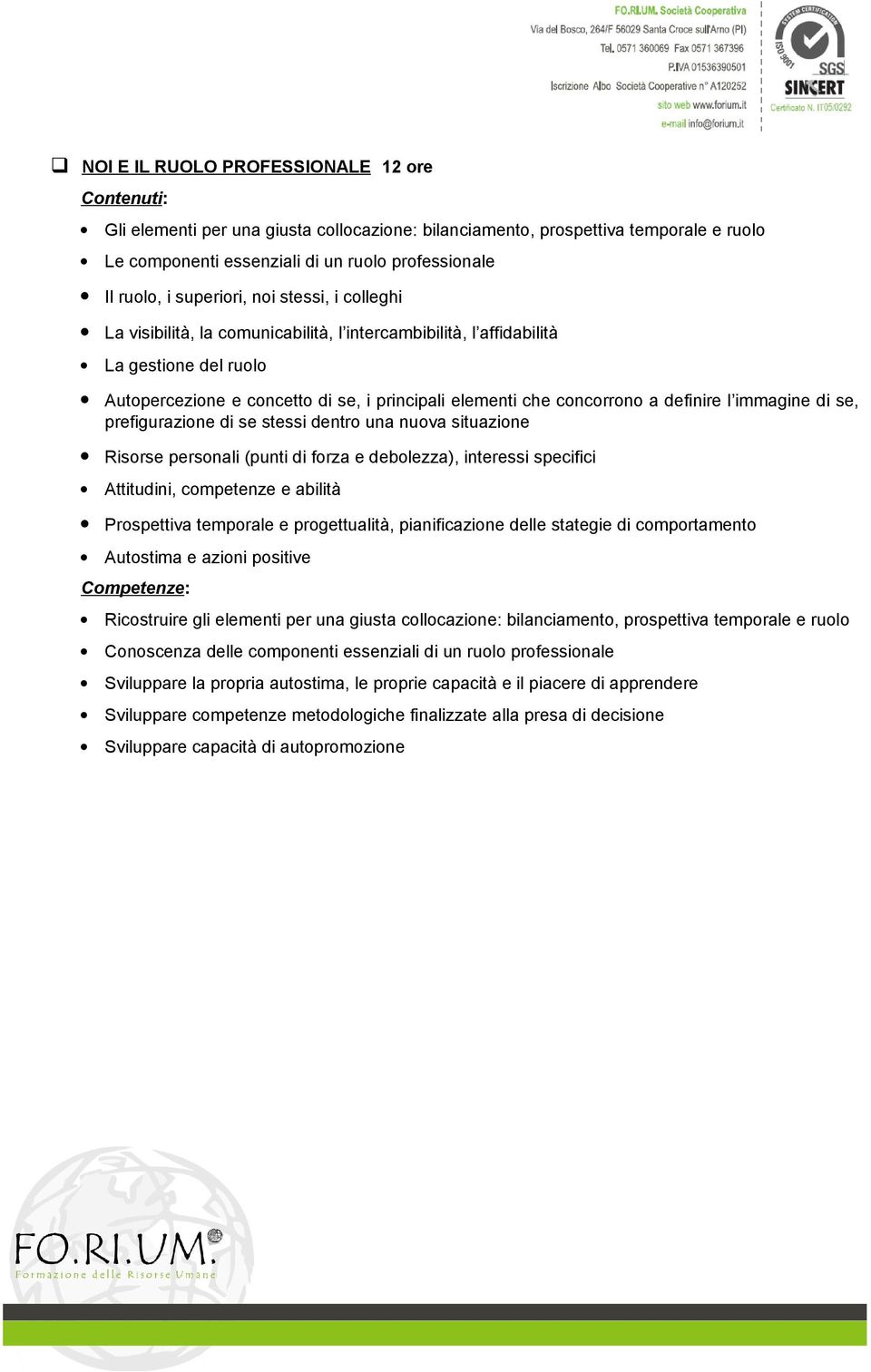 immagine di se, prefigurazione di se stessi dentro una nuova situazione Risorse personali (punti di forza e debolezza), interessi specifici Attitudini, competenze e abilità Prospettiva temporale e