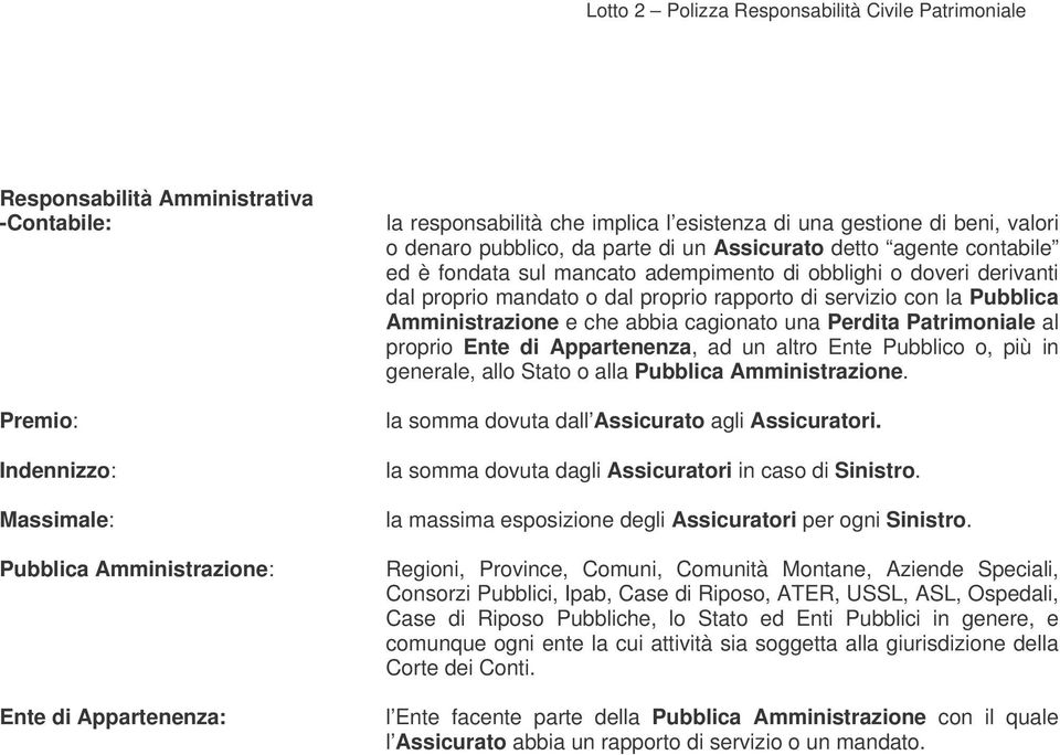 Pubblica Amministrazione e che abbia cagionato una Perdita Patrimoniale al proprio Ente di Appartenenza, ad un altro Ente Pubblico o, più in generale, allo Stato o alla Pubblica Amministrazione.