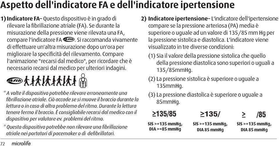 Si raccomanda vivamente di effettuare un'altra misurazione dopo un'ora per migliorare la specificità del rilevamento.