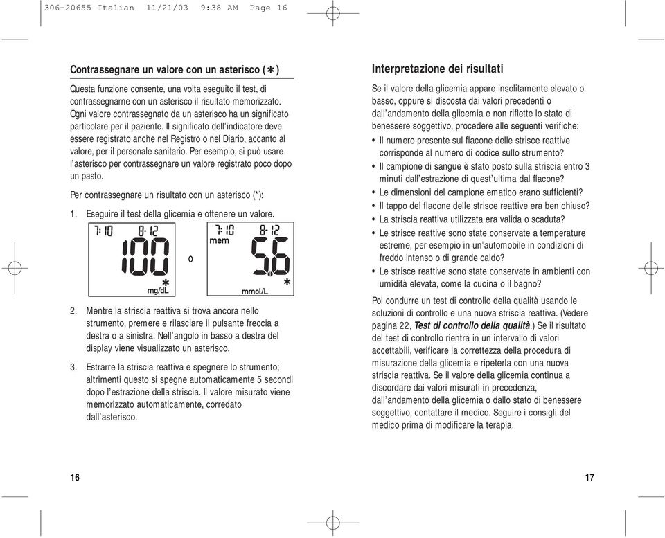 l significat dell indicatre deve essere registrat anche nel Registr nel Diari, accant al valre, per il persnale sanitari.