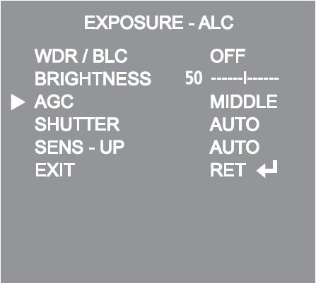 User Manual Manuale Utente BRIGHTNESS Con questa funzione è possibile regolare la luminosità dell immagine con una scala da1 a 100.