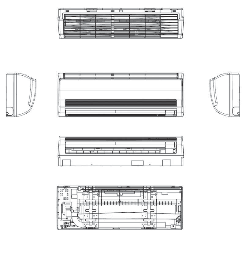 Modulo idronico NH080/160PHXEA Unità Interna parete Style NH022/028/036NHXEA Unità di misura: mm Unità di misura: mm 510.0 314.6 285 850.0 5 6 825 189 5 4 3 2 1 4 22.0 39.2 125.0 104.0 103.7 78.5 131.