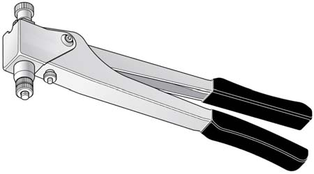 Attrezzatura e accessori per il montaggio Tooling and accessories for the a ssembly Pinza per applicazione anelli di arresto radiale Ø5 UNI7434 (DIN 6799) E-ring plier Ø5 UNI 7434 (DIN 6799) Cod. 006.