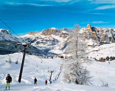 comprensorio sciistico L area sciistica dell Alta Badia si trova tra i 1.400 ed i 2.700 m s.l.m. e offre 130 km di piste per tutti i gusti e le capacità, ed inoltre 500 km di piste collegate sci ai piedi nel famoso comprensorio Dolomiti Superski, da percorrere utilizzando un unico skipass.