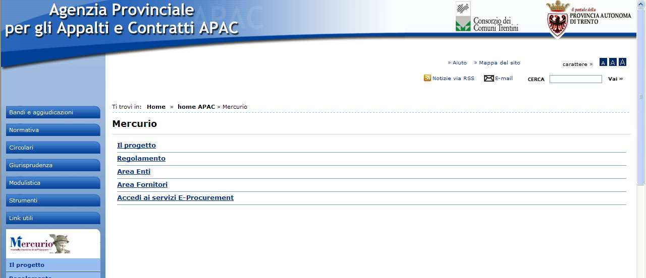 Una volta consultato il bando pubblicato sul sito dell APAC, per esaminare tutta la documentazione inerente la procedura e procedere validamente con la creazione e l invio telematico della domanda di