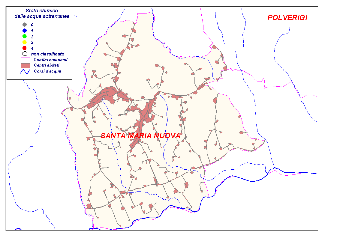 Codice Comune 4043 Comune di SANTA MARIA NUOVA Pozzi e sorgenti Codice località tipo classificazione importanza N prese 404306139 sorgente gorgovivo Serra S.