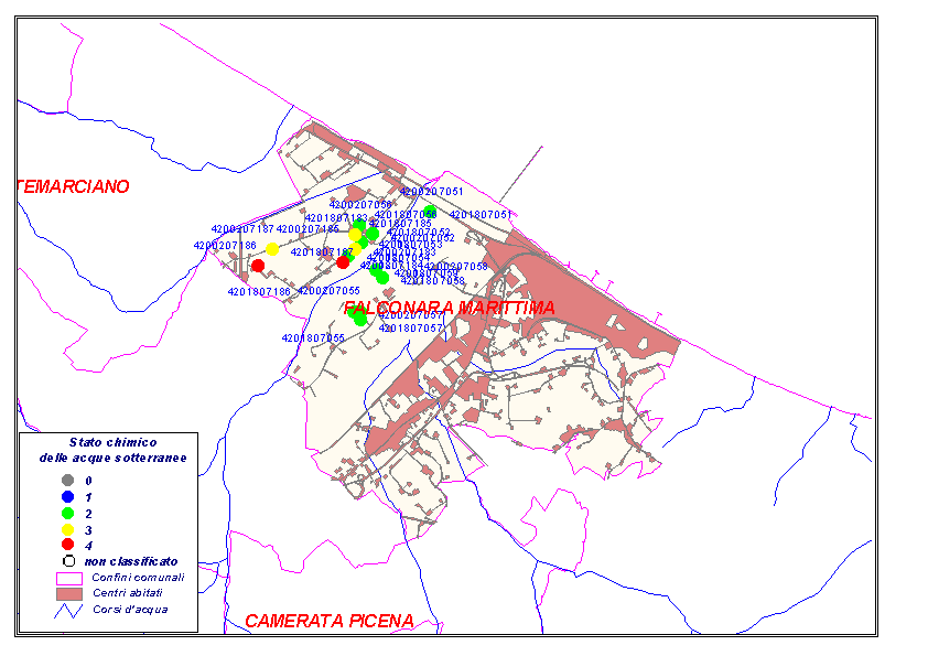 Codice Comune 4018 Comune di FALCONARA MARITTIMA Pozzi e sorgenti Codice località tipo classificazione importanza N prese 401807187 pozzo 4 Poiole p 3 campo pozzi 401807186 pozzo 3 Poiole p 4 campo