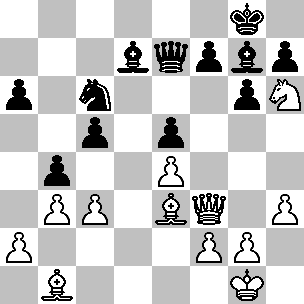 5. Taimanov-Bronstein Benoni 23.Cxg4 Dopo 23.hxg4 il N. può proseguire con 23... Dh4. 23...Ca5 24.b3 Cc6 25.Ae3 Txd1+ 26.Dxd1 Td8 27.Df3 Td7 28.Td1 b4 Le lente manovre intraprese dal B.