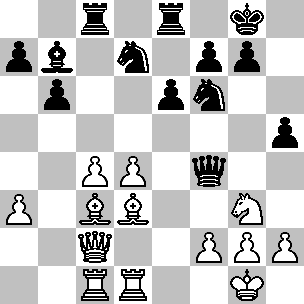 118. Najdorf-Bronstein Nimzoindiana 20.h3 h4 21.Cf1 Ce4 Patta 1.d4 Cf6 2.c4 e6 3.Cc3 Ab4 4.e3 c5 5.Ad3 b6 6.Cf3 Ab7 7.0-0 0-0 8.Ad2 d6 9.Dc2 Cbd7 Il N. si astiene dal giocare l allettante 9.