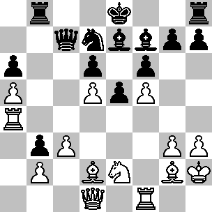 DICIOTTESIMO TURNO 120. Gligoric-Najdorf Siciliana 28.Cxf7 Td5 29.Rf1 axb4 30.axb4 Ra6 31.f4 Rb5 32.Ce5 Ac7 33.Td1 Ad6 Dopo 33...Axe5 34.fxe5 Rxb4 35.e6!