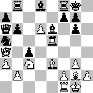 39. Bronstein-Euwe Nimzoindiana Il pedone d6 si difende da solo, mentre la torre può essere attaccata in quattro modi diversi, ognuno dei quali fa perdere materiale al N.