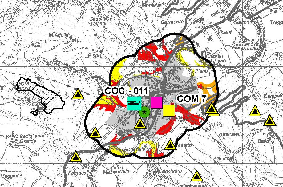 Stralcio carta incendi di interfaccia Schede rischio incendi di interfaccia: n.35 tavole a scala 1:10.000.