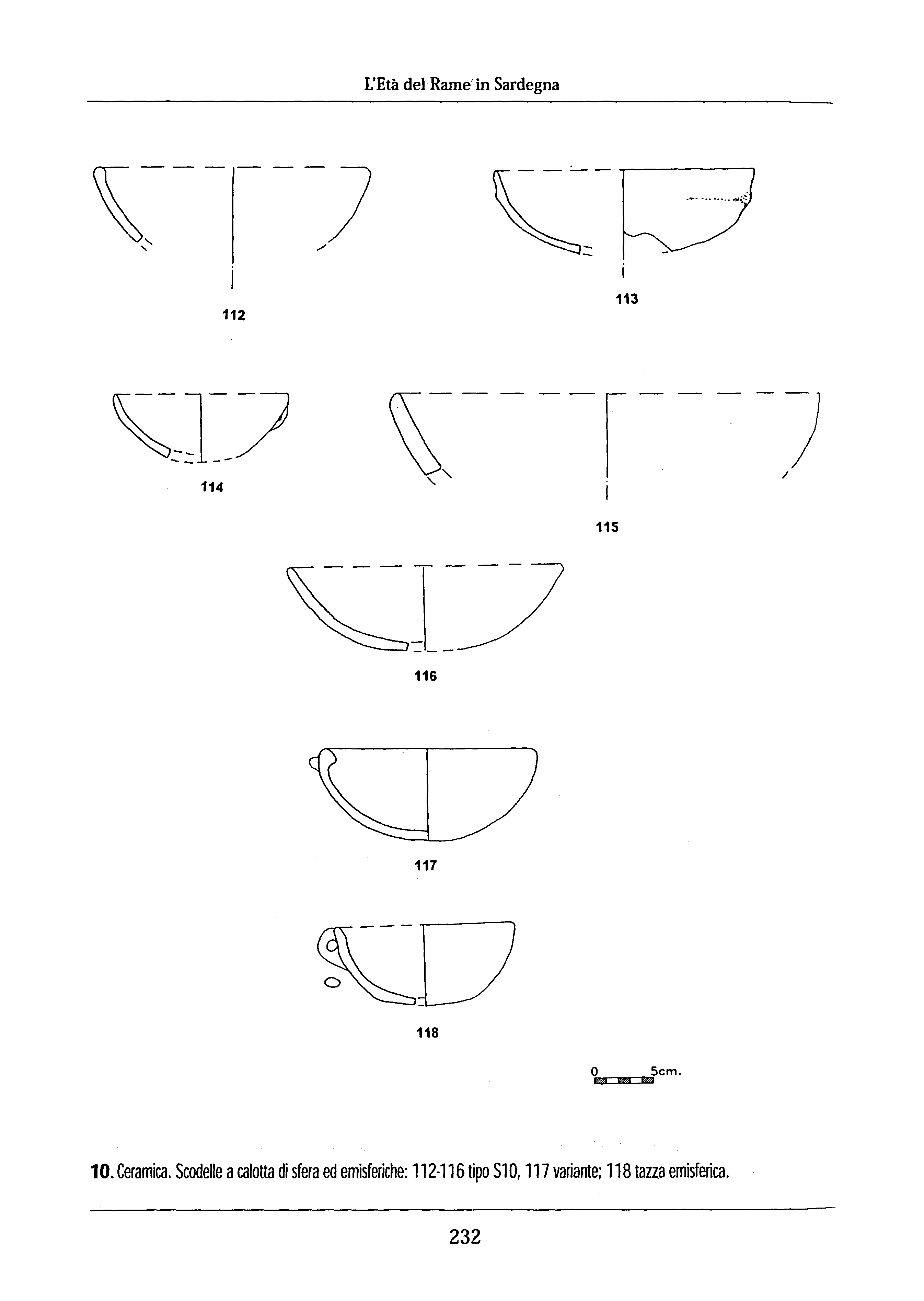 L'Età del Rame' in Sardegna 112,~-~ ~,- -- i 113 114 115 116 117 118 o WA lti4 imi 5cm. 10. Ceramica.