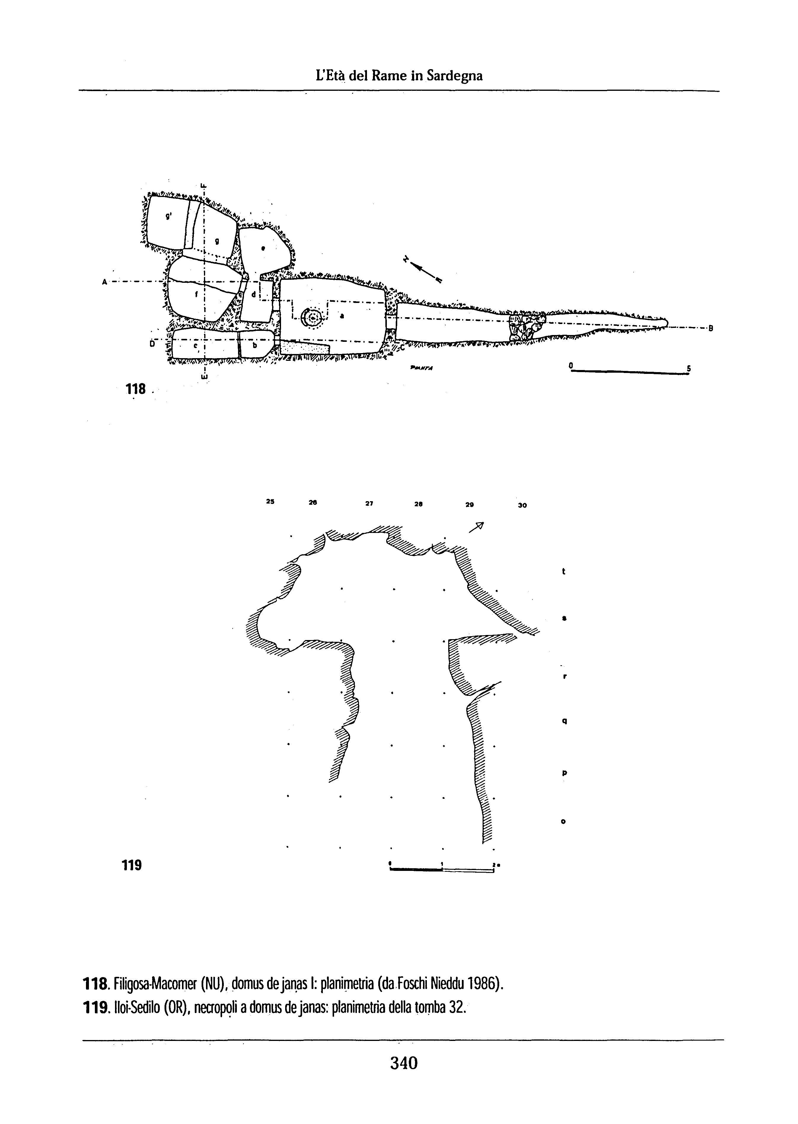 L'Età del Rame in Sardegna 118. 25 27 28 30 p 119 118. Filigosa-Macomer (NU), domus de jan.