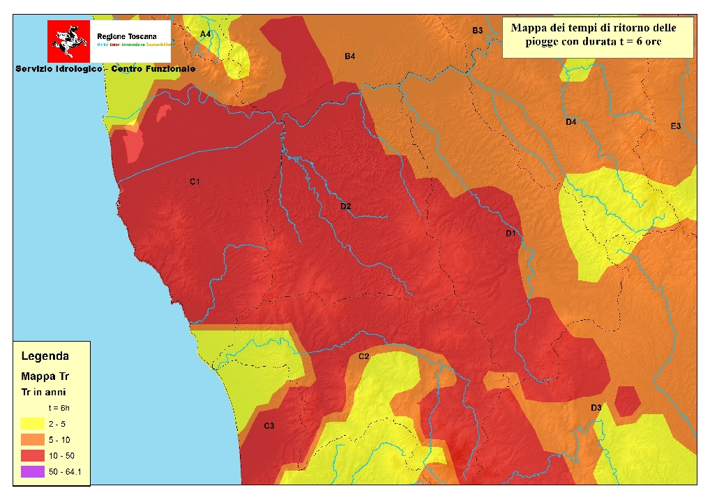 Figura 4c Mappa della distribuzione dei tempi