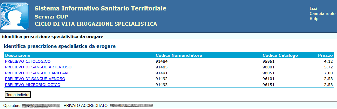 Si precisa che per le prestazioni di RMN segmentarie presenti nel prescritto, è possibile modificare l erogazione inserendo il codice catalogo corrispondente alle prestazioni specialistiche