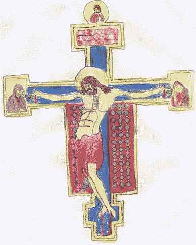 Crocifisso di Cimabue La Crocifissione di Cimabue del 1270, esprime con forza la drammaticità di quell evento pur riproducendo il corpo di Gesù con estrema eleganza.