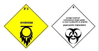 I cartelli di identificazione delle Classi di Pericolo Gas infiammabile Solido infiammabile I cartelli di